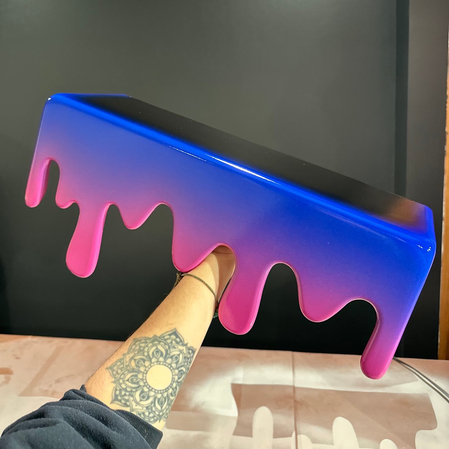 Blue Purple Pink Drip Shelf