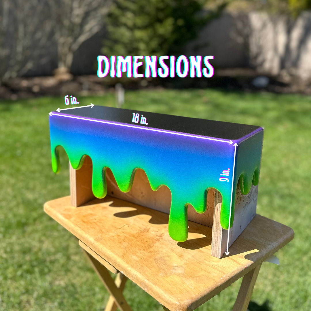 Blue Green Purple Drip Shelf