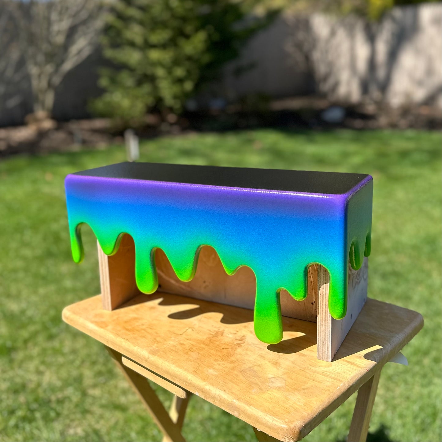 Blue Green Purple Drip Shelf
