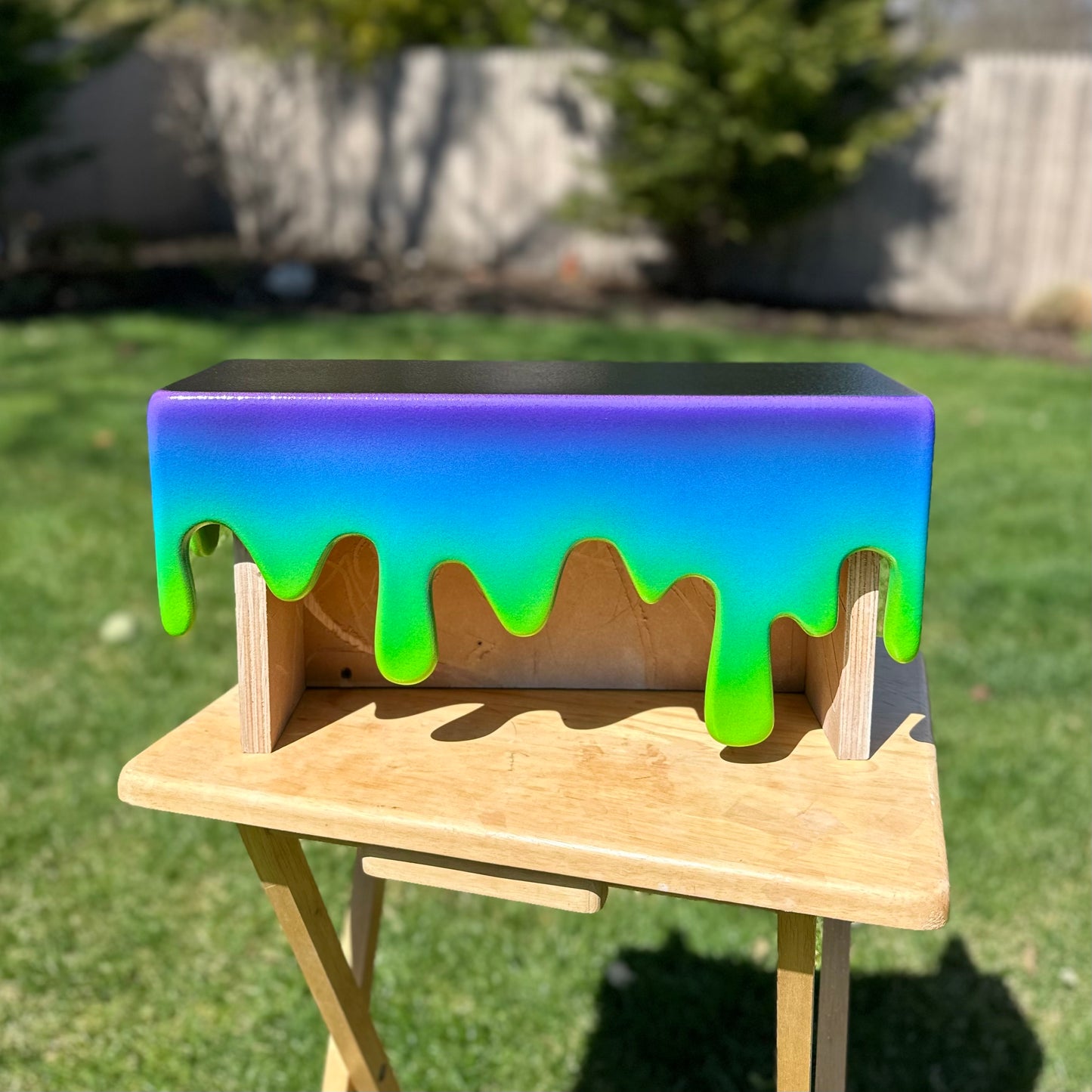 Blue Green Purple Drip Shelf