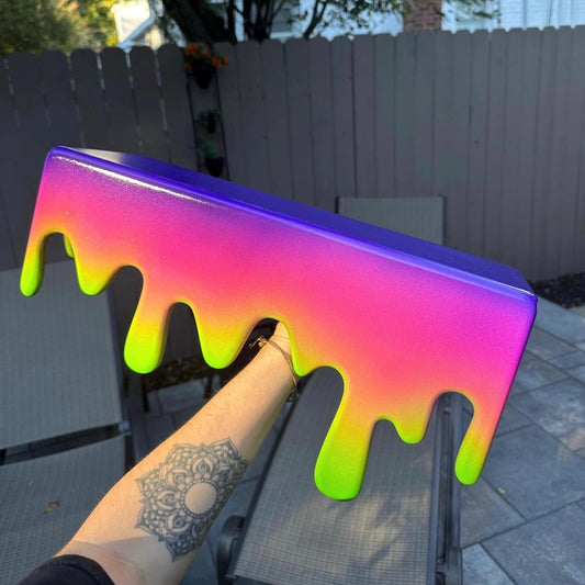 Purple Pink Green Drip Shelf