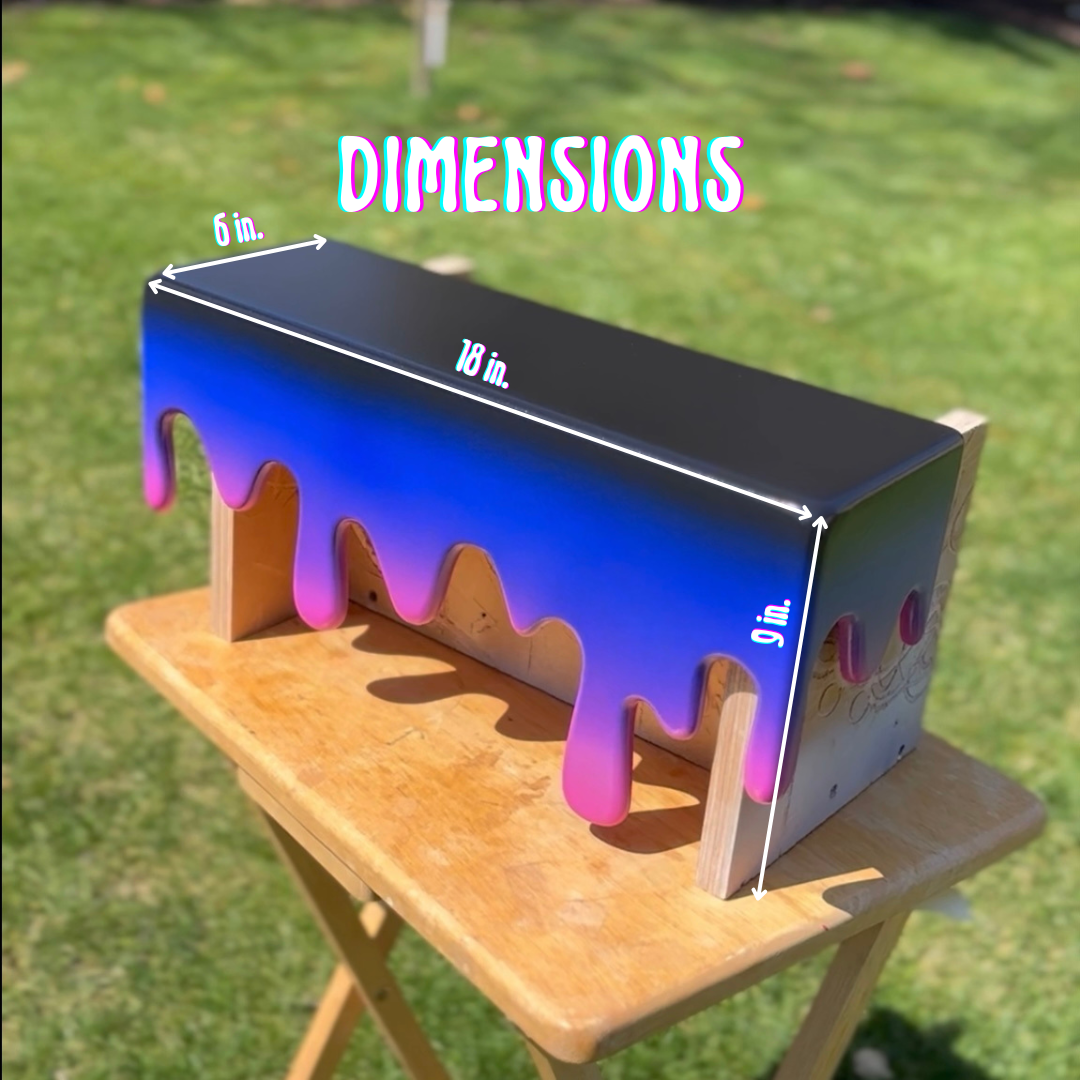 Blue Purple Pink Drip Shelf