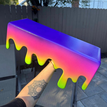 Purple Pink Green Drip Shelf