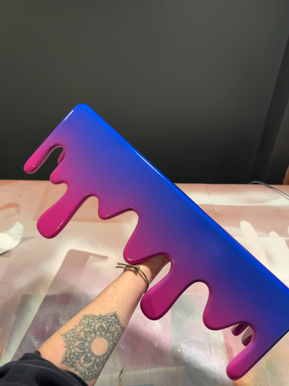 Blue Purple Pink Drip Shelf
