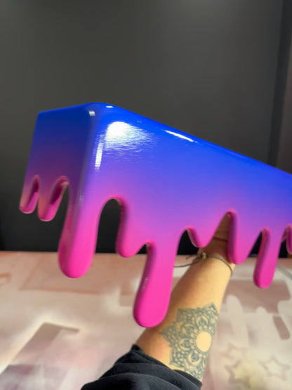 Blue Purple Pink Drip Shelf
